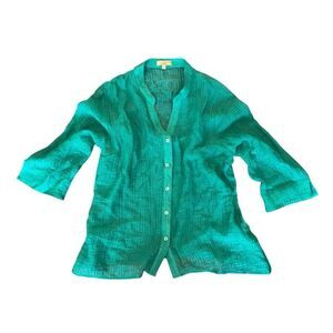 Teal Sheer Vintage choice blouse size Xl